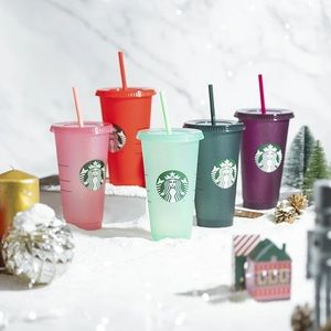 Brand-new Starbucks Glitter Cold Cup Set (5-pack)